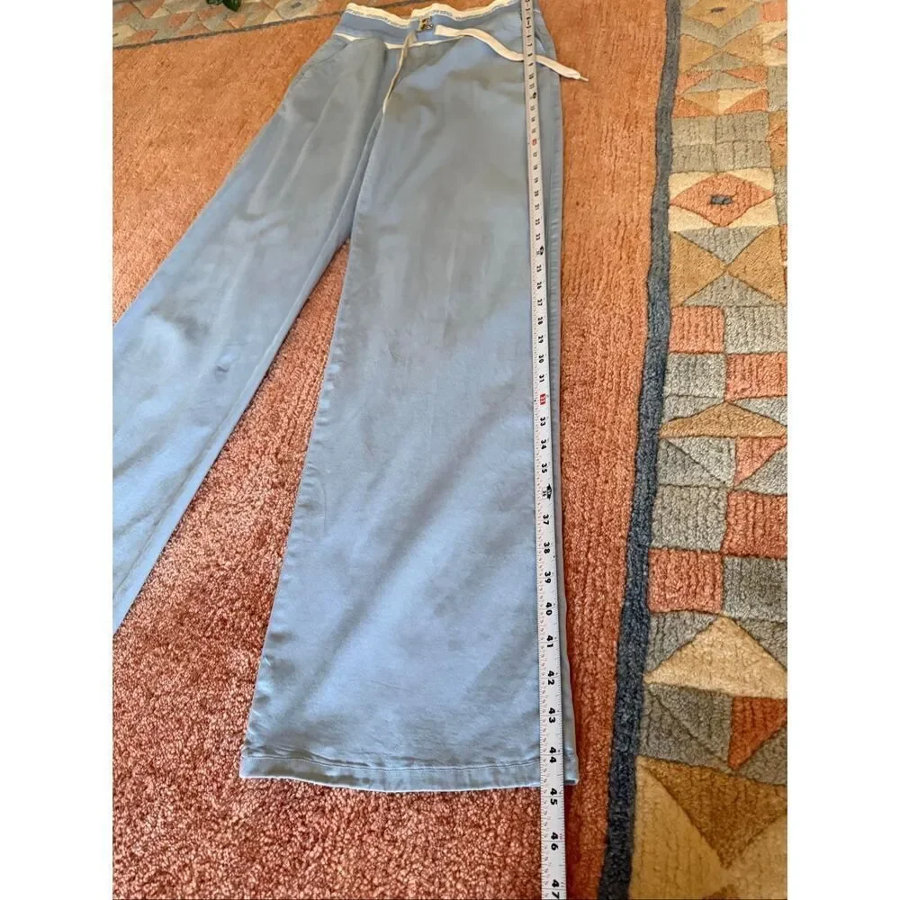 Esperanto Light Blue High Rise Casual Pants Size 42/S Stretch